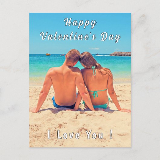 カスタム写真バレンタインのカードデザイン ポストカード (正面)