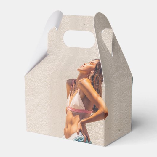 カスタム写真バースデーパーティーセルフィー写真 フェイバーボックス (裏面サイド)