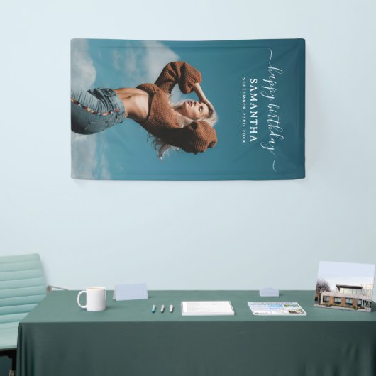 カスタム写真バースデーパーティーセルフィー写真 横断幕 (トレードショー)