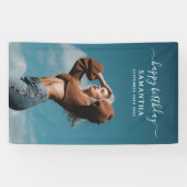 カスタム写真バースデーパーティーセルフィー写真 横断幕 (横)