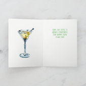 カスタム写真バーテンダークリスマスジョイ シーズンカード (内部)