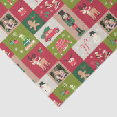 カスタム写真パッチワークのクリ伝統的スマス 薄葉紙 (詳細)