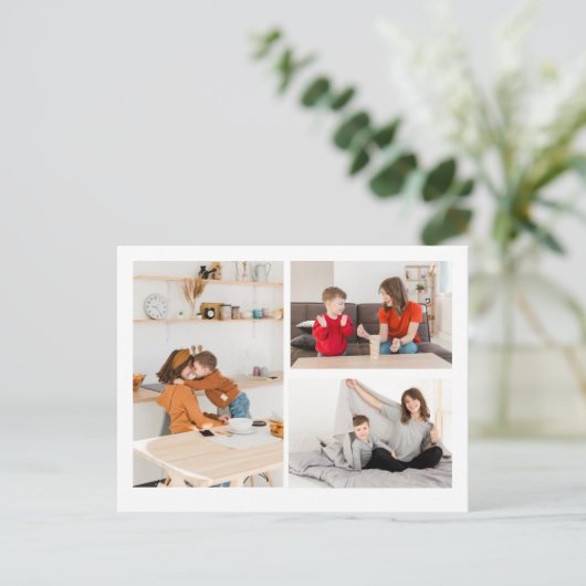 カスタム写真パーソナライズされたとメッセージ ポストカード (スタンド正面)