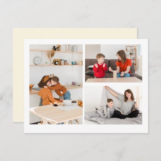 カスタム写真パーソナライズされたとメッセージ ポストカード (正面/裏面)