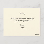 カスタム写真パーソナライズされたとメッセージ ポストカード (裏面)