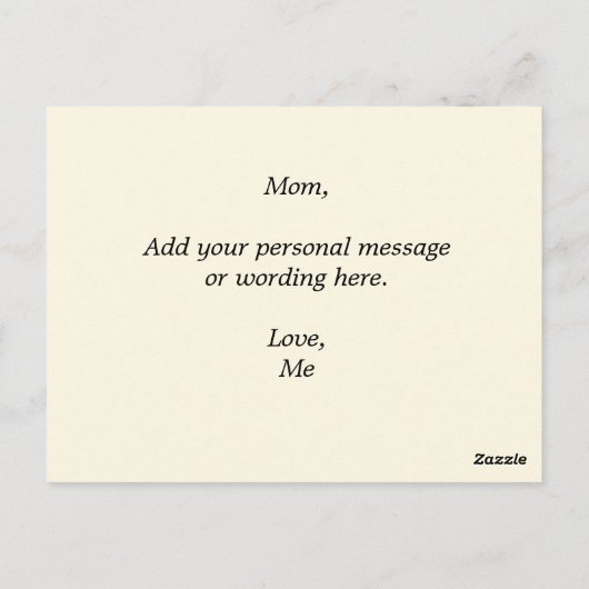 カスタム写真パーソナライズされたとメッセージ ポストカード (裏面)