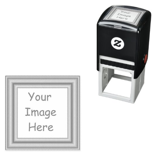 カスタム写真パーソナライズされたと金ゴールドフレーム印刷 セルフインキングスタンプ (インサイチュ)