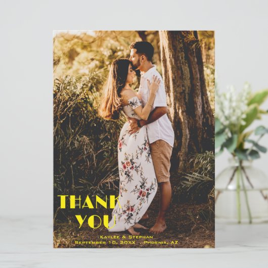 カスタム写真パーソナライズされたサンキューカードDIY (スタンド正面)