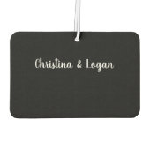 カスタム写真パーソナライズされたハート形 カーエアーフレッシュナー (裏面)