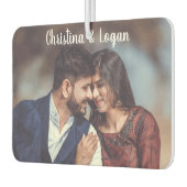 カスタム写真パーソナライズされたハート形 カーエアーフレッシュナー (左)