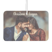 カスタム写真パーソナライズされたハート形 カーエアーフレッシュナー (正面)