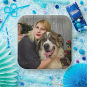 カスタム写真パーソナライズされたモダン ペーパープレート (パーティー)