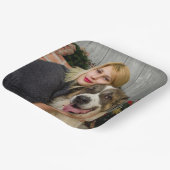 カスタム写真パーソナライズされたモダン ペーパープレート (傾斜あり)