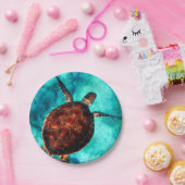 カスタム写真パーソナライズされたモダン ペーパープレート (パーティー)