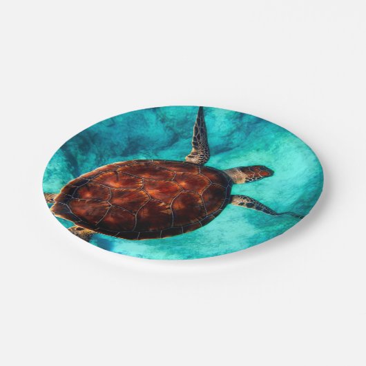 カスタム写真パーソナライズされたモダン ペーパープレート (アングル)