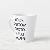 カスタム写真パーソナライズされたラテマグスモール12oz カフェラテマグ (左アングル)