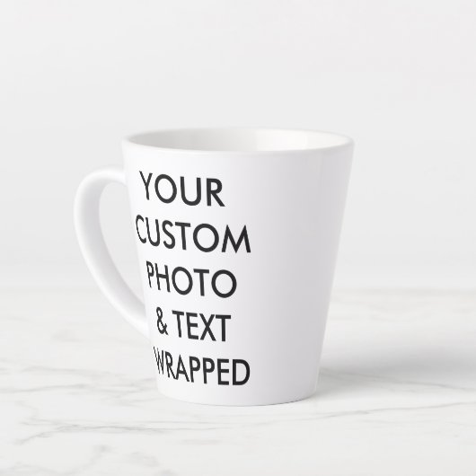 カスタム写真パーソナライズされたラテマグスモール12oz カフェラテマグ (左アングル)