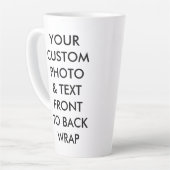 カスタム写真パーソナライズされたラテマグラージ17oz カフェラテマグ (左アングル)