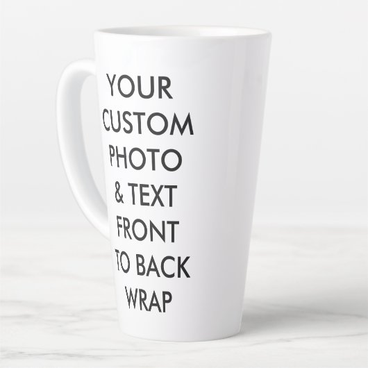 カスタム写真パーソナライズされたラテマグラージ17oz カフェラテマグ (左アングル)