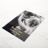 カスタム写真パーソナライズされたロスタイリッシュンチ結婚ア 箔招待状 (回転した状態)