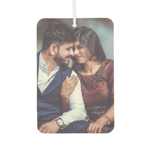 カスタム写真パーソナライズされた両面カー カーエアーフレッシュナー (正面)