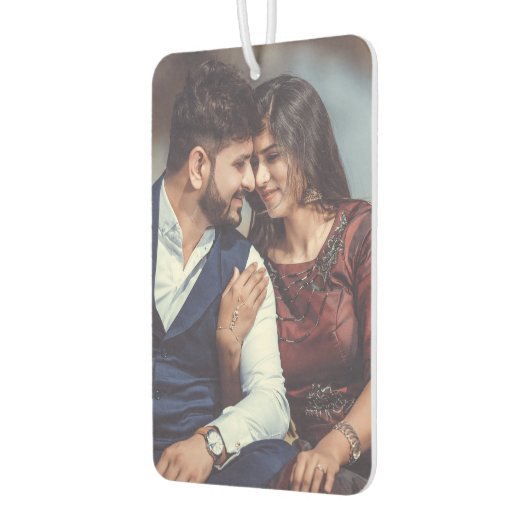 カスタム写真パーソナライズされた両面カー カーエアーフレッシュナー (左)