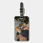カスタム写真パーソナライズされた両面 ラゲッジタグ (正面縦)