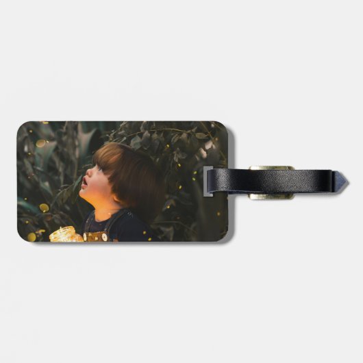 カスタム写真パーソナライズされた両面 ラゲッジタグ (裏面横)