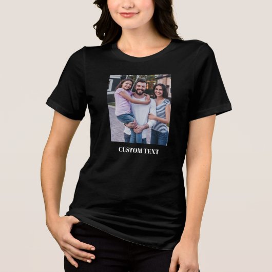 カスタム写真パーソナライズされた写真カスタム事務所 トライブレンドTシャツ (正面)