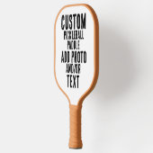 カスタム写真パーソナライズされた又は文字TAN ピックルボールラケット (左)