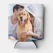 カスタム写真パーソナライズされた名の結婚日付 缶クーラー (正面)