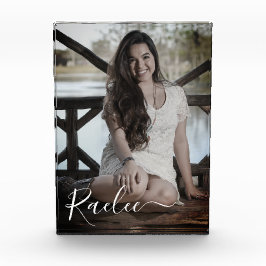 カスタム写真パーソナライズされた名エレガントKeepsake フォトブロック
