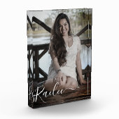 カスタム写真パーソナライズされた名エレガントKeepsake フォトブロック (左)