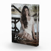 カスタム写真パーソナライズされた名エレガントKeepsake フォトブロック (右)