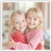 カスタム写真パーソナライズされた四角ステッカー シール (正面)