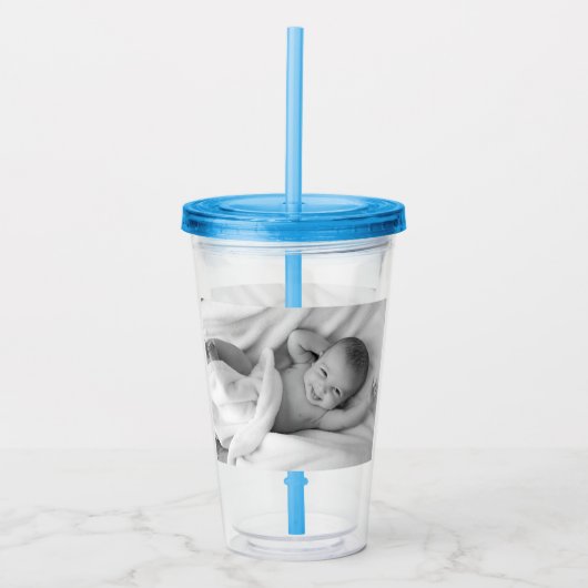カスタム写真パーソナライズされた家族ベビー子 アクリルタンブラー (正面)