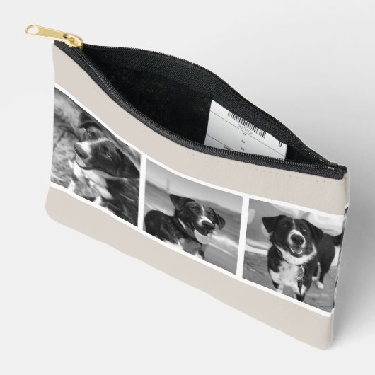 カスタム写真パーソナライズされた愛犬の写真 アクセサリーポーチ (見開き)