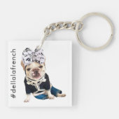 カスタム写真パーソナライズされた愛犬 キーホルダー (裏面)