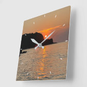 カスタム写真パーソナライズされた手首 スクエア壁時計 (傾斜)