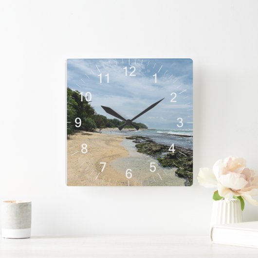 カスタム写真パーソナライズされた手首 スクエア壁時計 (ホーム)