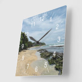 カスタム写真パーソナライズされた手首 スクエア壁時計 (傾斜)