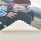 カスタム写真パーソナライズされた文字モダンラブ シェルパブランケット (3/4)