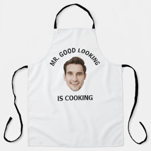 カスタム写真パーソナライズされた文字彼の女性男性 エプロン