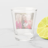カスタム写真パーソナライズされた文字結婚卒業式 ショットグラス (裏面)