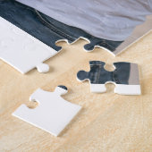 カスタム写真パーソナライズされた文字 ジグソーパズル (側面)