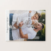 カスタム写真パーソナライズされた文字 ジグソーパズル (横)