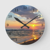 カスタム写真パーソナライズされた時計 ラウンド壁時計 (正面)