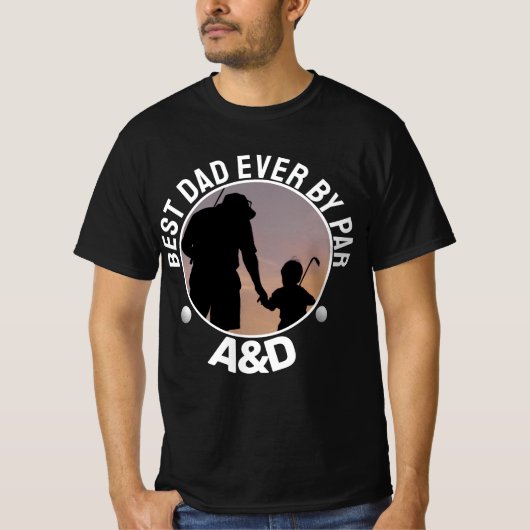 カスタム写真パーソナライズされた最高のパパEver Tシャツ (正面)