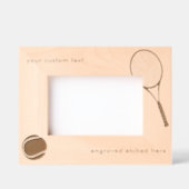 カスタム写真パーソナライズされた枠テニス レーザー彫刻フレーム (正面)