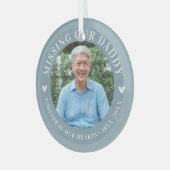 カスタム写真パーソナライズされた死 ガラスオーナメント (正面左)